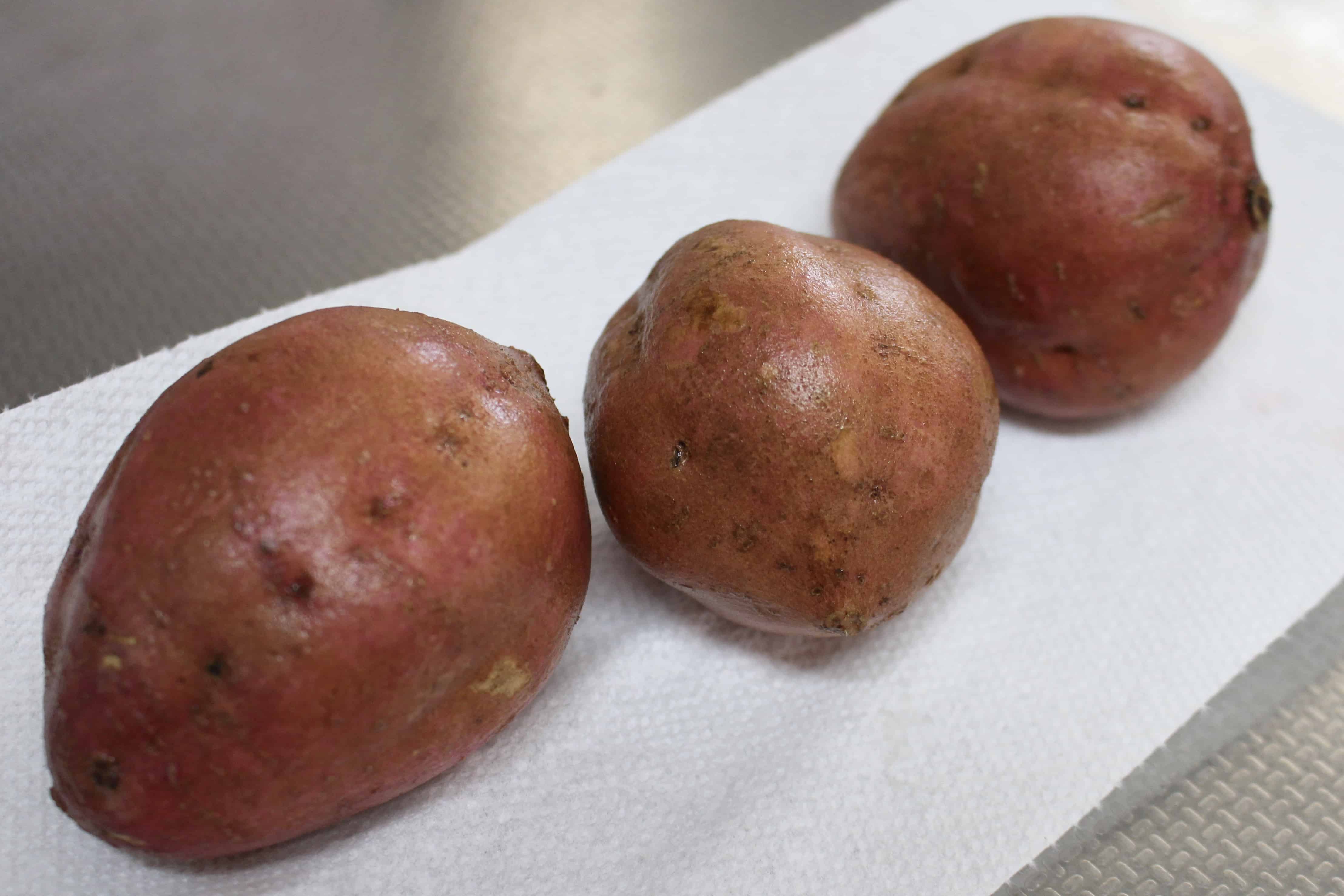 Washed Japanese sweet potatoes