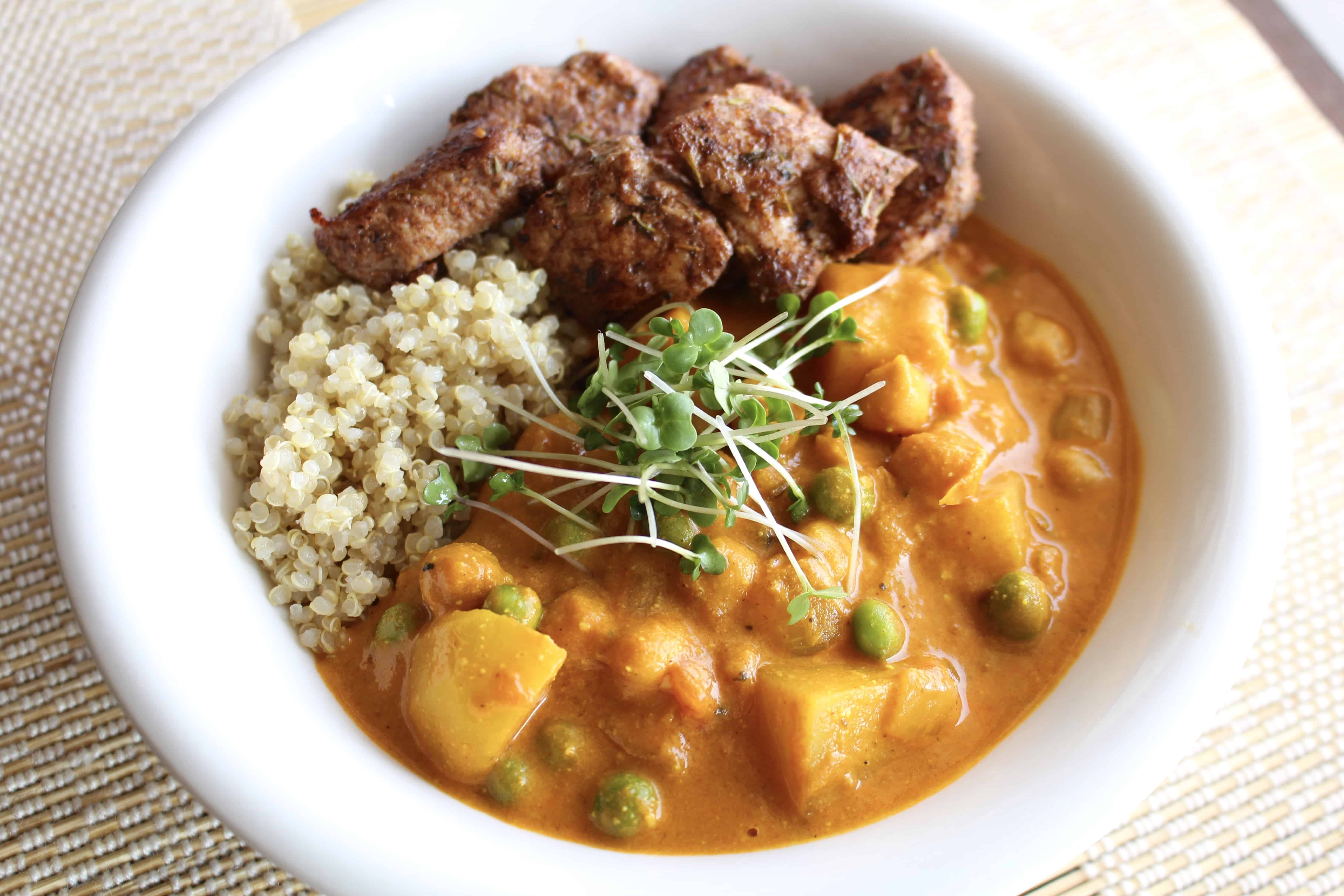 Chickpea Curry with Jerk Chicken
