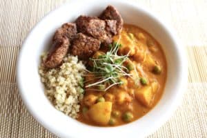 Chickpea Curry with Jerk Chicken