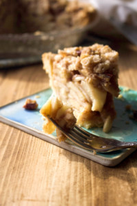 Warm apple pie with oat streusel topping. Can't get any better than this!