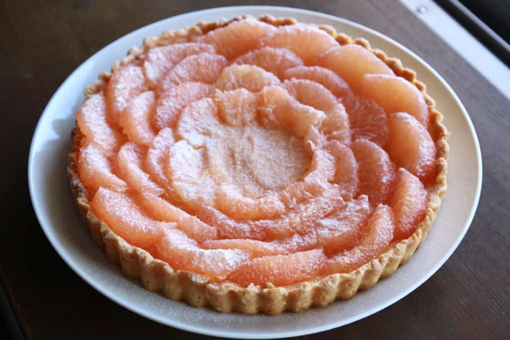 Grapefruit curd tart