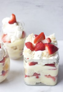 Strawberry trifle for Canada Day