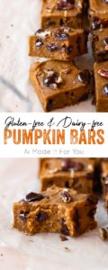 Pumpkin bars with chocolate chips