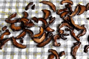 Very flavorful shiitake mushrooms for the Love and Lemons's BLT sandwich!