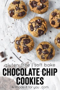 These chickpea chocolate chip cookies are easy, delicious, vegan, and gluten-free! You won't be able to tell they're healthier than the classic cookie! #chickpeacookies #chocolatechipcookies #glutenfreecookies #vegancookies #veganglutenfre