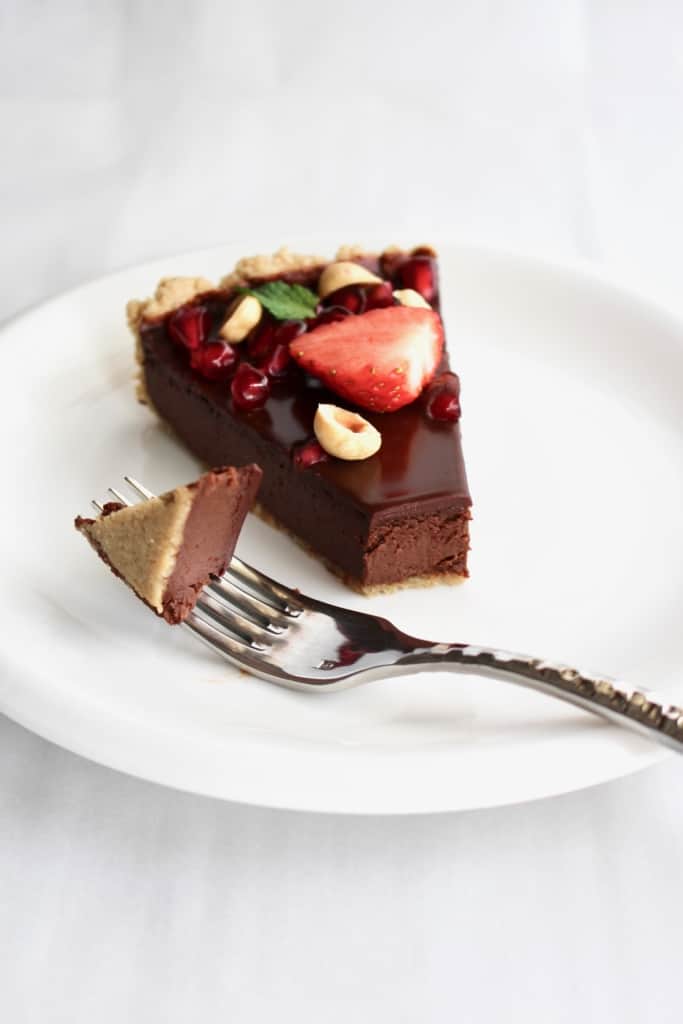 Bailey's dark chocolate tart