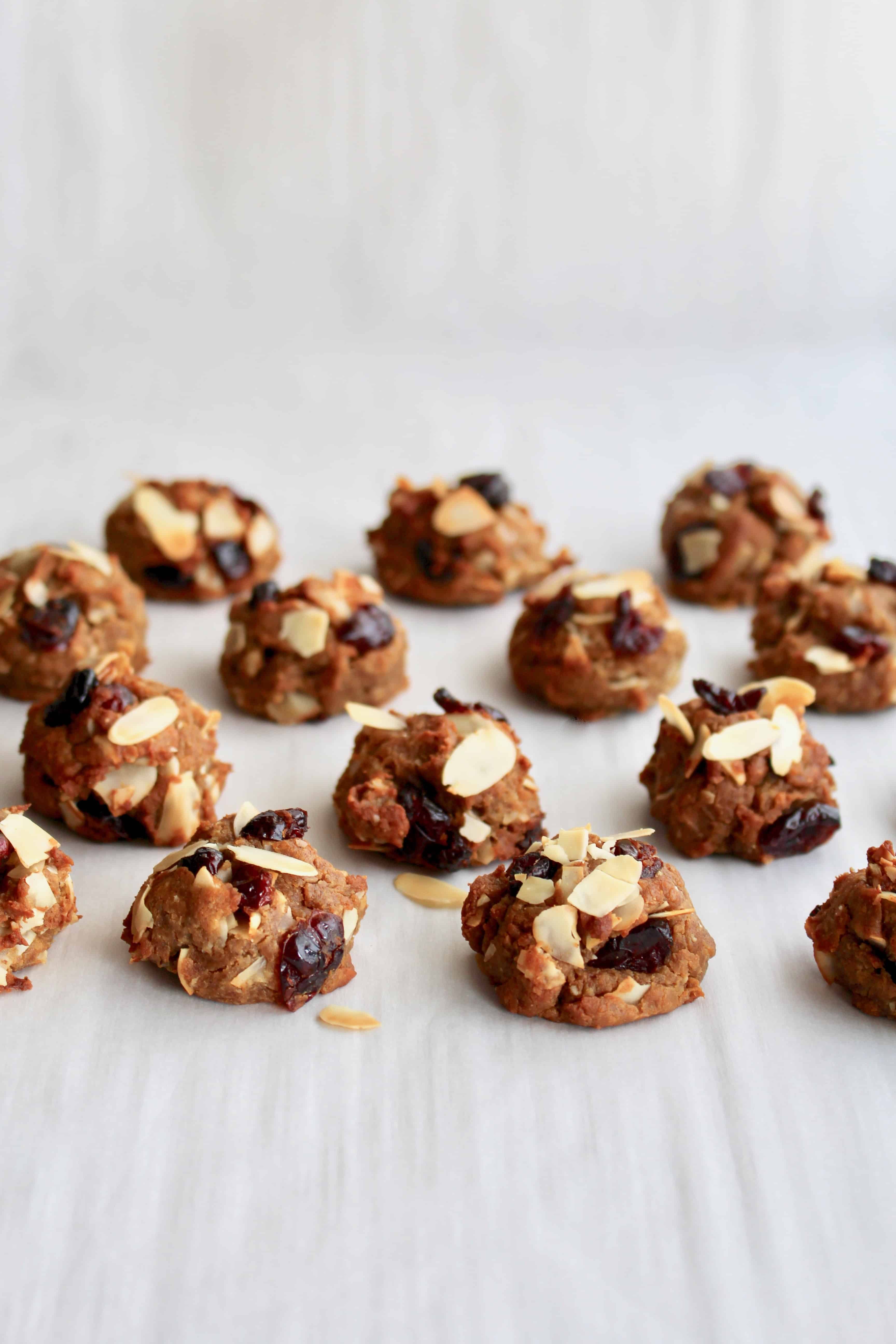 Lactation cookies with almonds and cranberries