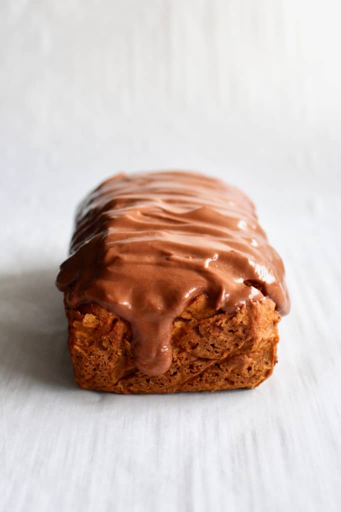 Carrot cake with brigadeiro frosting!

Inspired by the Brazilian bolo de cenoura, I've created a carrot loaf that uses puréed carrots and covered it in a chocolate frosting!
