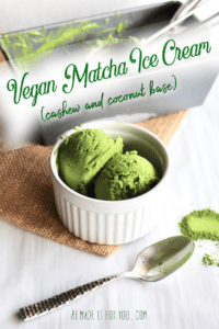 Vegan matcha ice cream