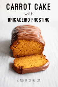 Carrot cake with brigadeiro frosting! Inspired by the Brazilian bolo de cenoura, I've created a cake that uses puréed carrots and covered it in a chocolate frosting! Switch out your traditional carrot cake this Easter! #easter #carrotcake