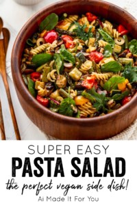 Gluten free and vegan pasta salad