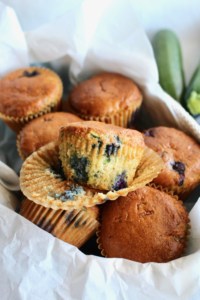 Test batch of zucchini muffins with blueberries