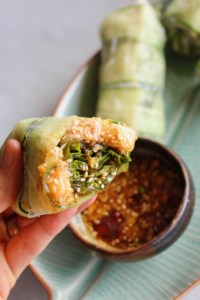Look at that crunch! Healthy spring rolls for the hot weather!