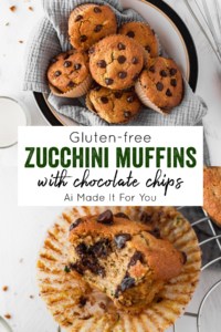 Gluten-free chocolate chip zucchini muffins