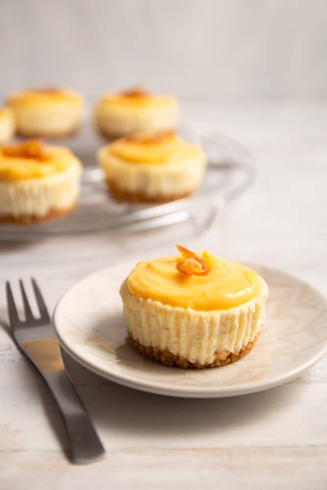 Yuzu cheesecake is my FAVORITE cheesecake! The cheesecakes are rich and creamy, which pairs perfectly with the zesty and tangy yuzu curd.