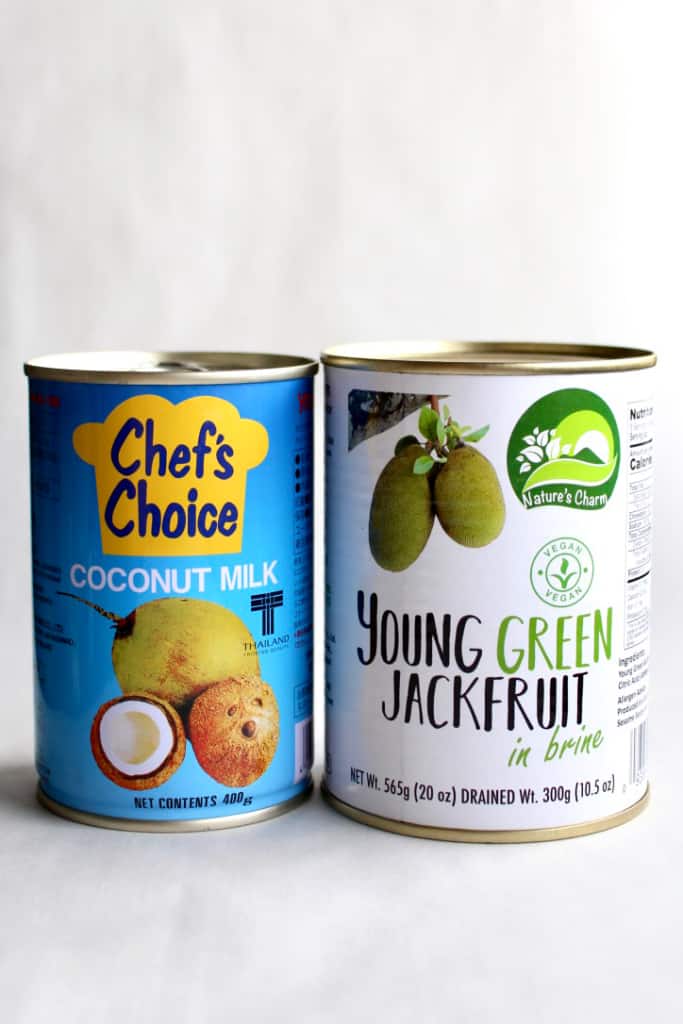 Nature's Charm young green jackfruit and Chef's Choice coconut milk is what makes this cream stew vegan!