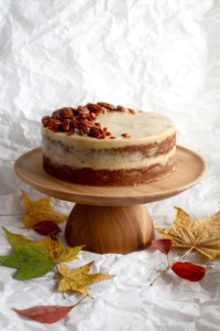 I made this sweet potato cake with maple cashew frosting for my birthday! It’s a spiced cake with a vegan maple frosting that doesn’t use powdered sugar! More cake than frosting and not too sweet - just how I like it. Perfect for for a fall birthday, and a great substitute for pie for Thanksgiving and Christmas! #sweetpotato #cake #layeredcake #maplefrosting #veganfrosting #dairyfree #glutenfree #thanksgiving #christmas #dessert #birthdaycake
