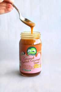 Nature's Charm coconut salted caramel sauce is so delicious! Adding this luscious sauce to my cupcakes and frosting!