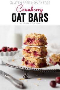 Cranberry oat bars