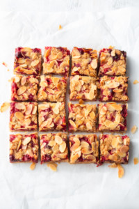 Cranberry oat bars are the perfect combination of sweet and tangy! Rich from the browned butter, crunchy, yet jammy in the center!