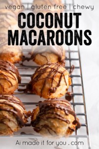 These vegan coconut macaroons are incredibly easy to make with only two ingredients needed! So chewy and delicious, you won’t guess they’re gluten-free! #vegan #glutenfree #coconutmacaroons #macaroons #plantbased