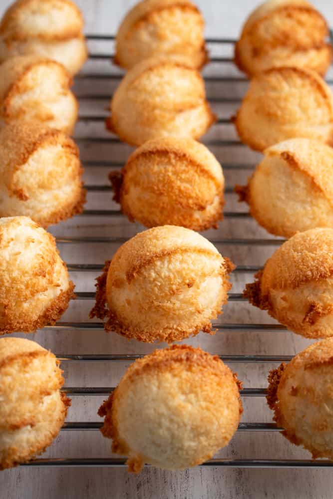 These vegan coconut macaroons are incredibly easy to make with only two ingredients needed! So chewy and delicious, you won’t guess they’re gluten-free!