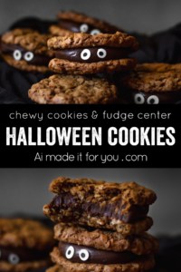 Halloween cookies that are easy to make, aren’t stuffed with food coloring, and absolutely delicious! Perfect for any Halloween Party! #halloweendessert #halloweencookies #halloweentreats #spooky #monstercookies