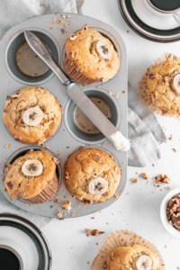 Gluten free muffins in a muffin pan