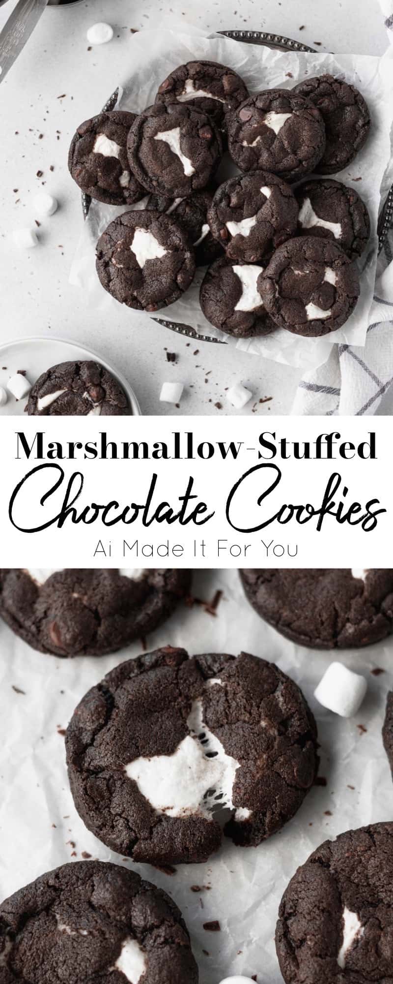 Gooey GF Chocolate Marshmallow Bliss Cookies 9 Marshmallow stuffed gluten-free chocolate cookies