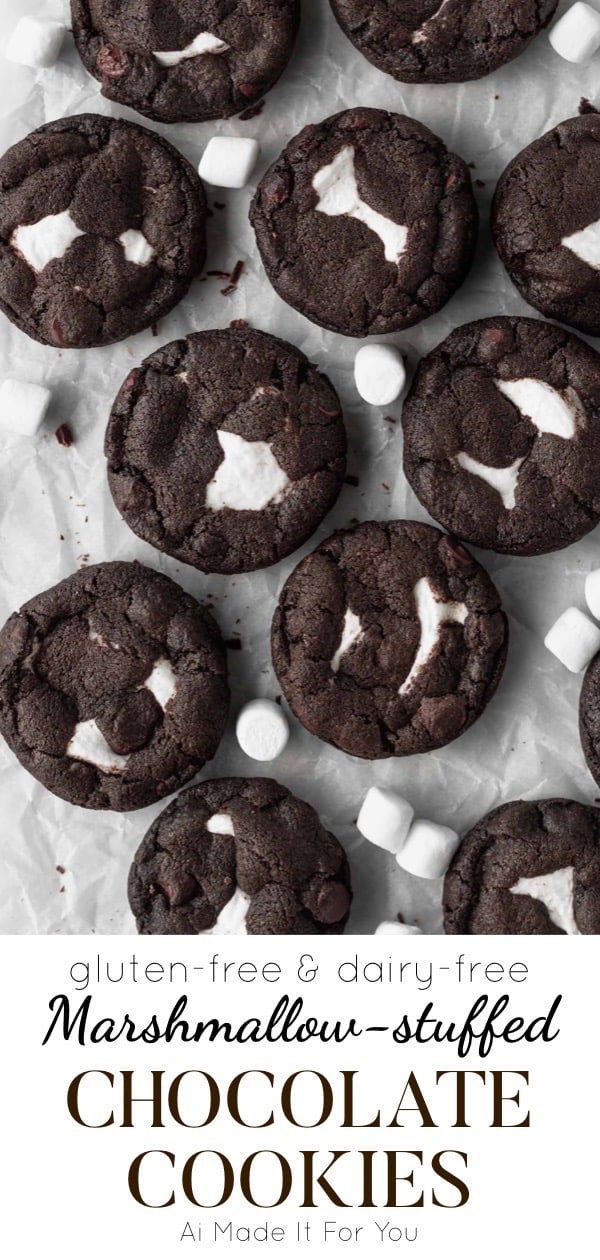 Gooey GF Chocolate Marshmallow Bliss Cookies 10 Gluten free marshmallow stuffed chocolate cookies