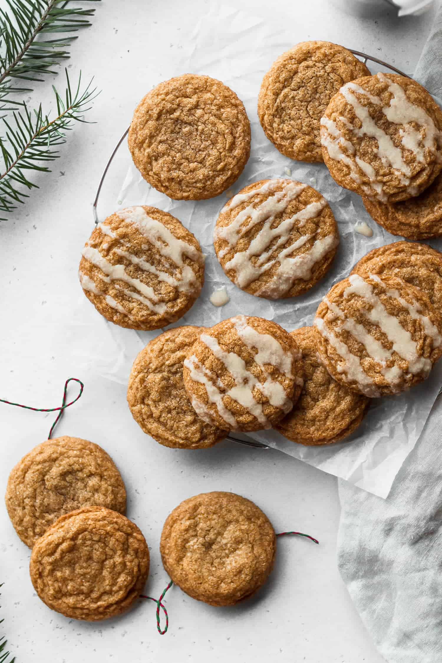 Gluten free ginger cookies with maple glaze