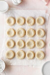 Sugar cookies with indentations