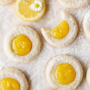 Vegan lemon thumbprint cookies