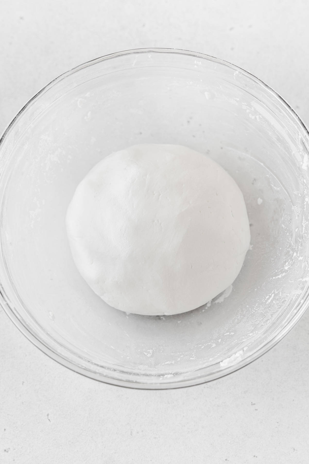 Shiratama dango dough after being kneaded into a smooth ball.